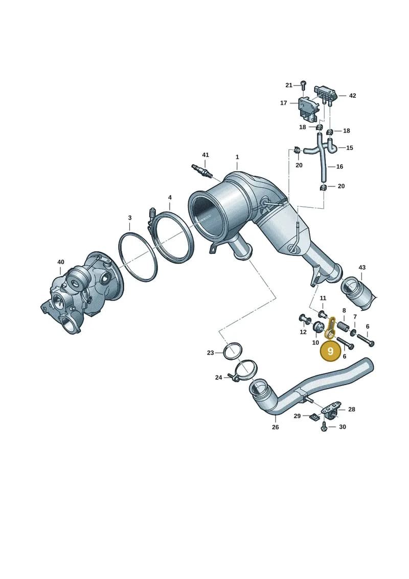 8W0253295A — Audi A5 Limousine (2024-2025) diagram 8wk253440, position 9