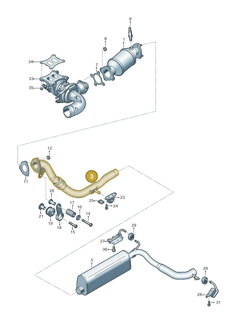 8W0253300AR — Audi A5 Sportback (2016-2025) diagram 849253550, position 3
