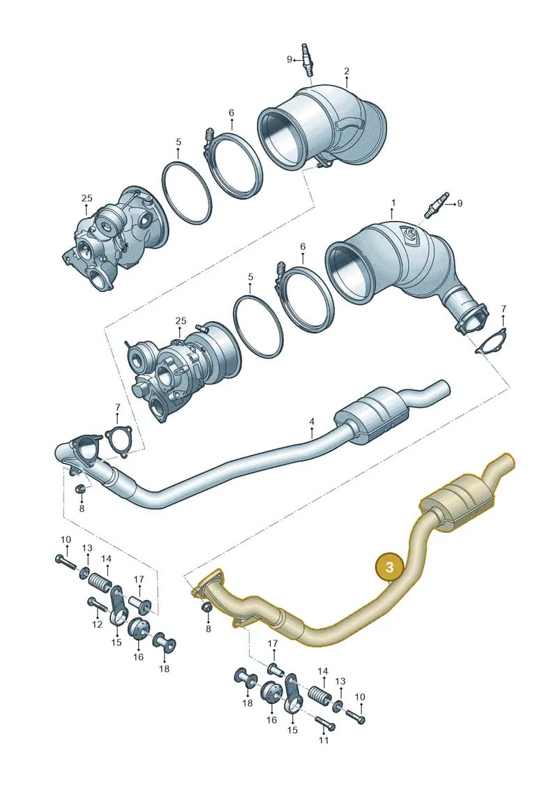 8W0253300BD — Audi RS4 Avant (2017-2025) diagram 847253600, position 3