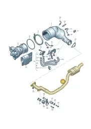 8W0253300BJ Audi Exhaust Pipe with Front Silencer