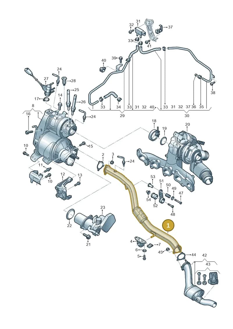 8W0253350AT — Audi A5 Sportback (2016-2025) diagram 849253650, position 1