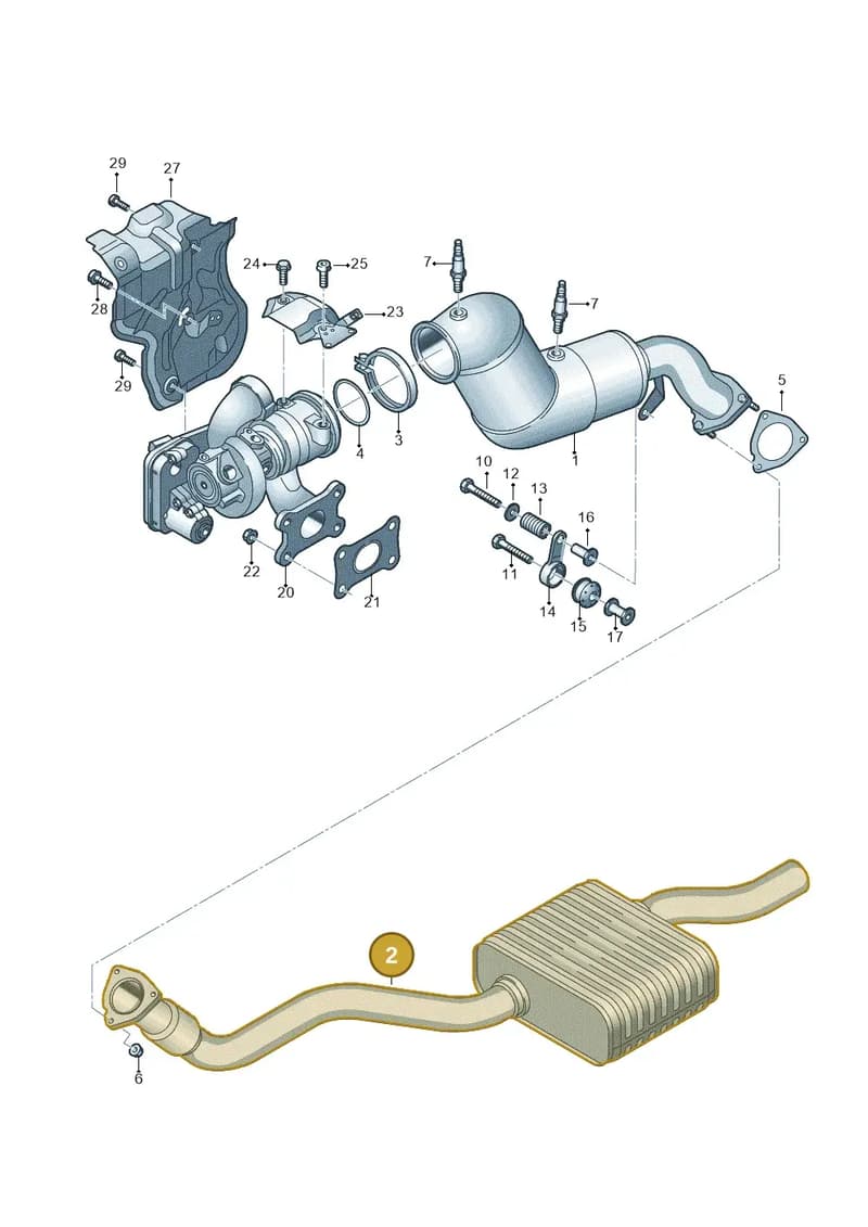 8W0253350BH — Audi A5 Sportback (2016-2025) diagram 849253450, position 2