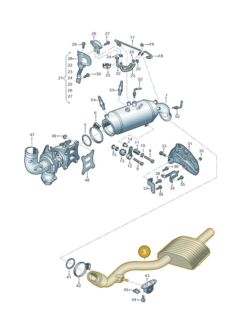 8W0253350CE — Audi A5 Sportback (2016-2025) diagram 849253051, position 3