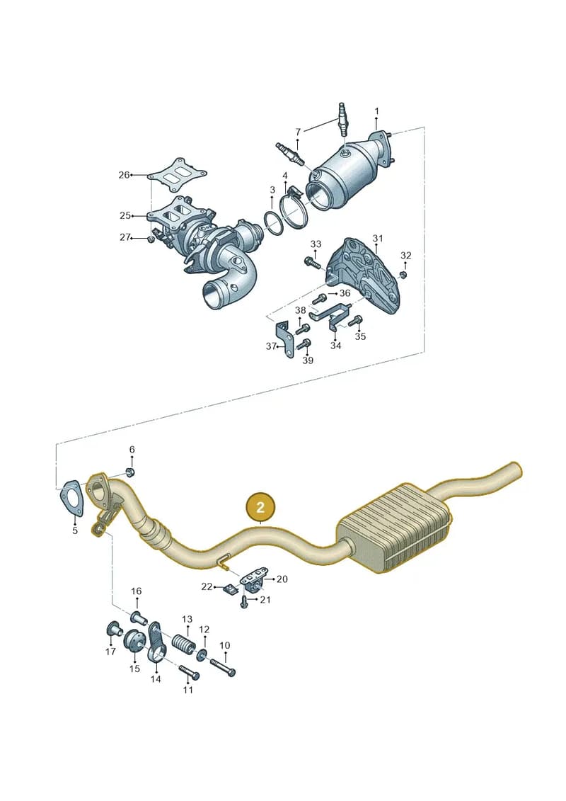 8W0253350R — Audi A5 Sportback (2016-2025) diagram 430253385, position 2