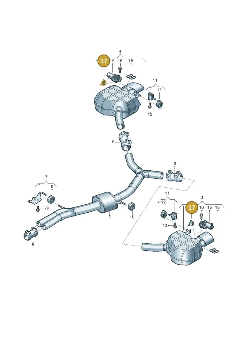 8W0253353 — Audi RS4 Avant (2017-2025) diagram 847253870, position 17