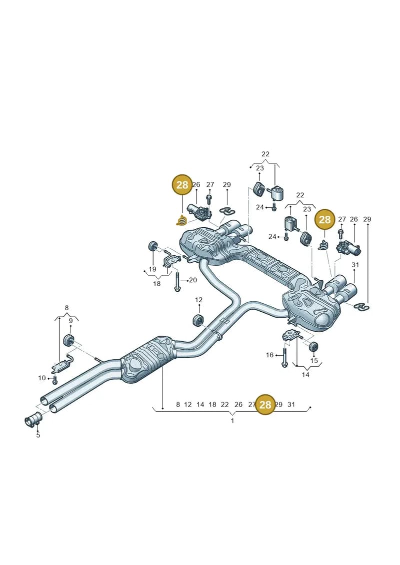 8W0253498 — Audi RS6 Avant (2019-2025) diagram 538253870, position 28