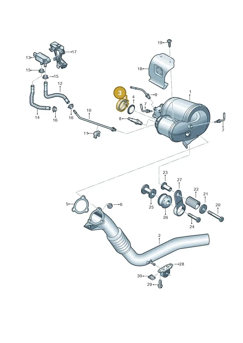8W0253725F — Audi A6 (2018-2025) diagram 435253710, position 3