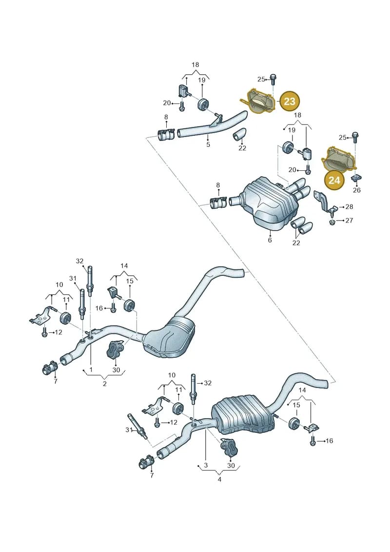 8W0253826Q — Audi A5 Sportback (2016-2025) diagram 849253093, position 23+24