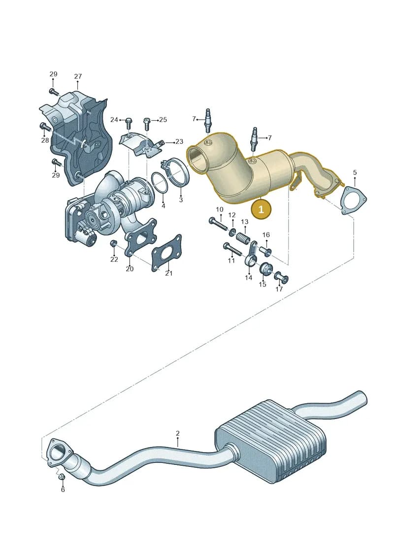 8W0254252GX — Audi A5 Sportback (2016-2025) diagram 849253450, position 1