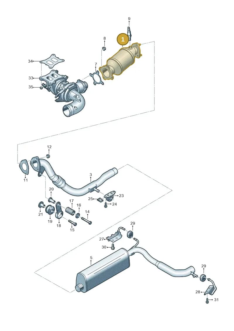 8W0254253A — Audi A5 Sportback (2016-2025) diagram 849253550, position 1
