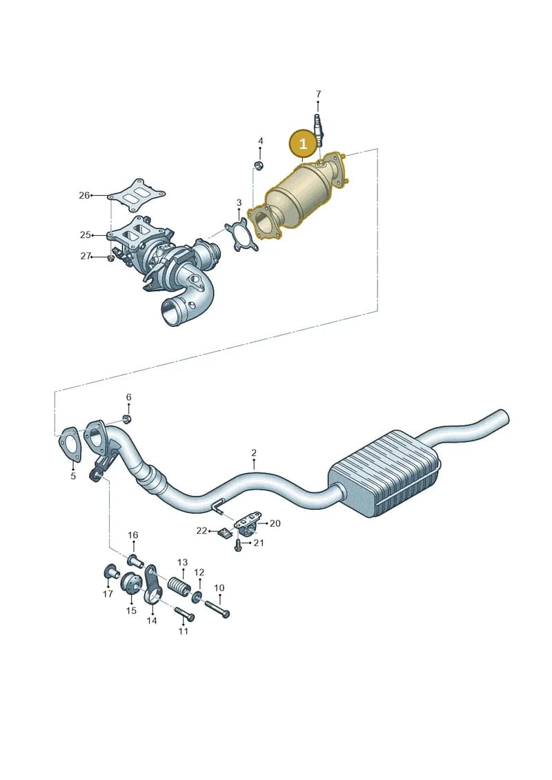 8W0254253 — Audi A5 Sportback (2016-2025) diagram 849253500, position 1