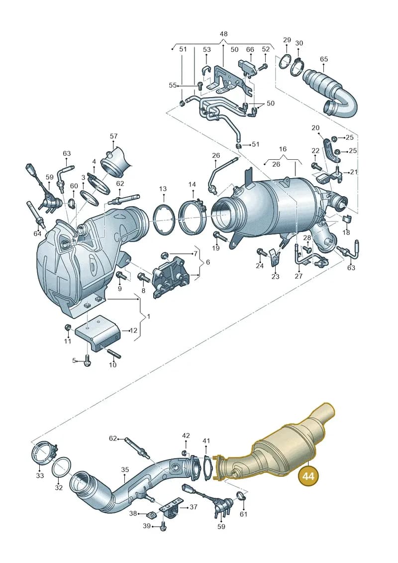 8W0254452PX — Audi A5 Sportback (2016-2025) diagram 430253640, position 44