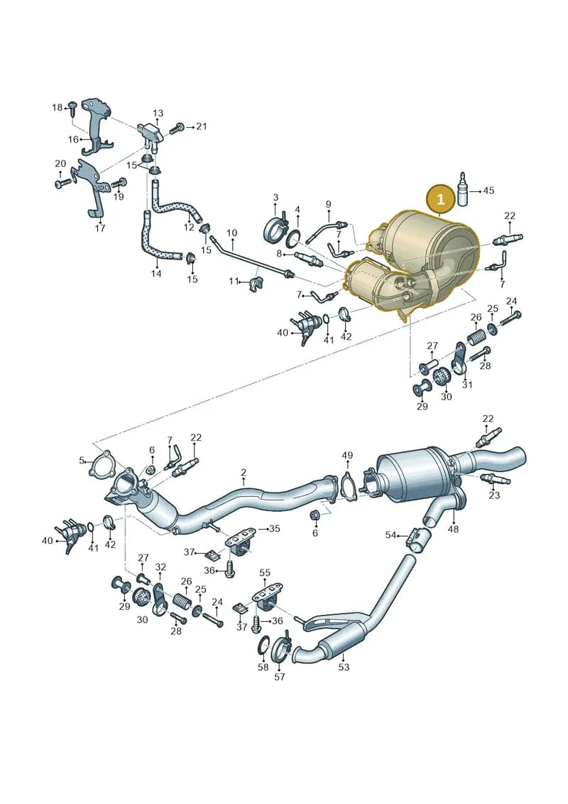 8W0254751E — Audi A6 (2018-2025) diagram 430253730, position 1
