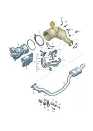 8W0254850GX Audi Catalytic Converter with Petrol Particulate Filter