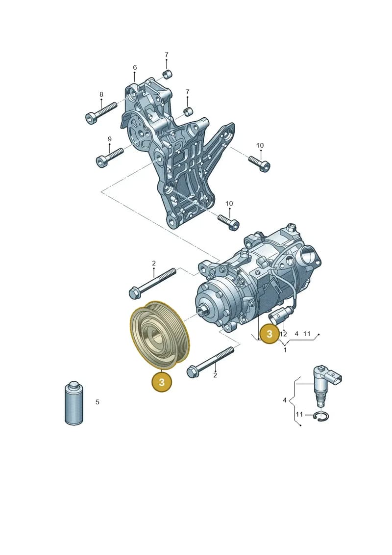 8W0260810A — Audi A6 (2018-2025) diagram 847260000, position 3