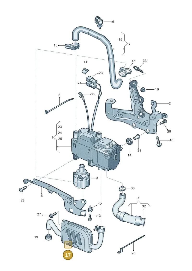8W0261125C — Audi A5 Sportback (2016-2025) diagram 849261000, position 17