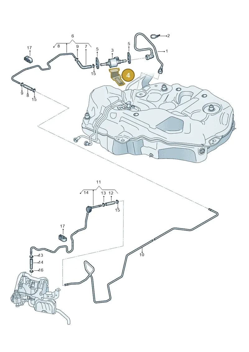 8W0261165A — Audi A5 Sportback (2016-2025) diagram 849261300, position 4