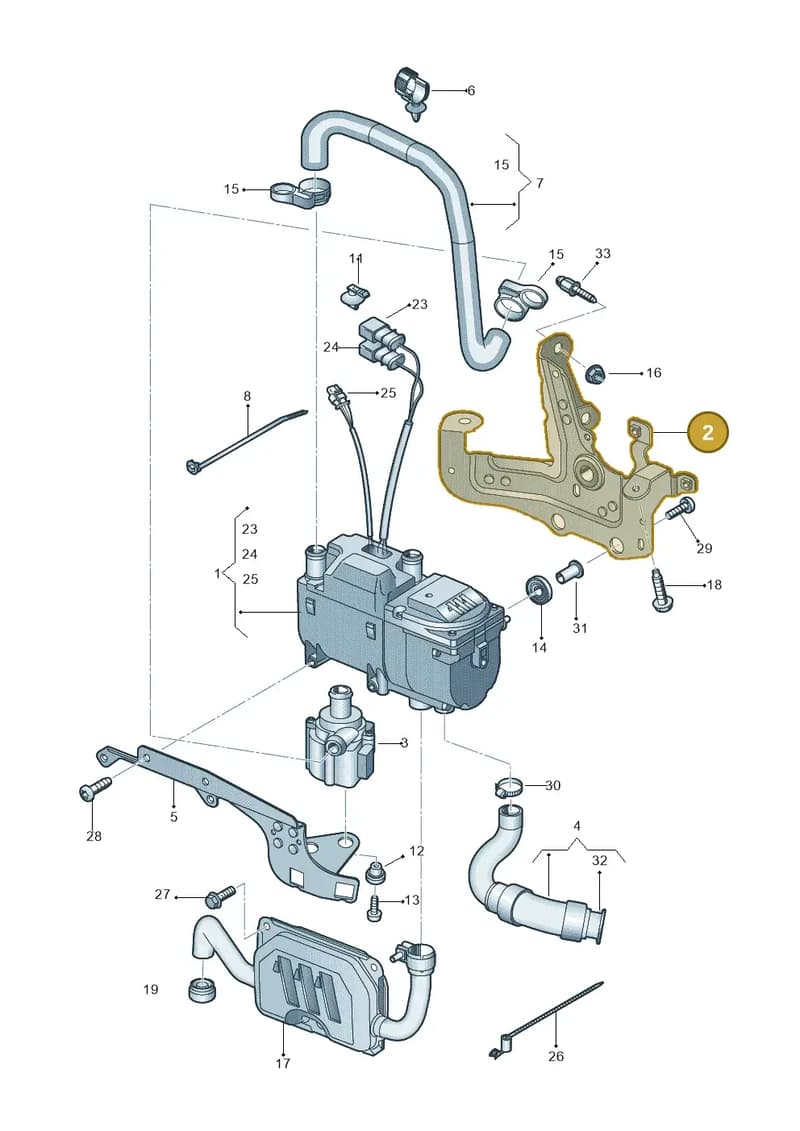 8W0265335C — Audi A5 Sportback (2016-2025) diagram 849261000, position 2