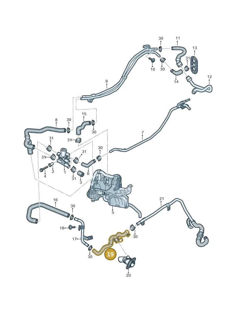 8W0265347E — Audi A5 Sportback (2016-2025) diagram 849121940, position 19