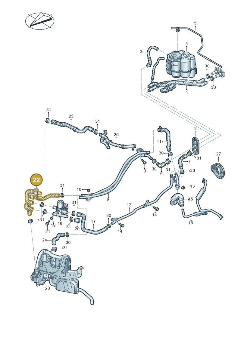 8W0265348H — Audi A5 Sportback (2016-2025) diagram 849261062, position 22