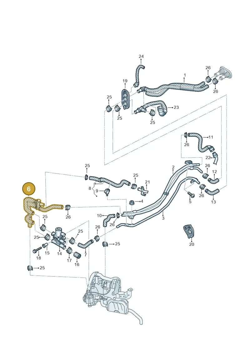 8W0265348H — Audi A5 Sportback (2016-2025) diagram 849261600, position 6