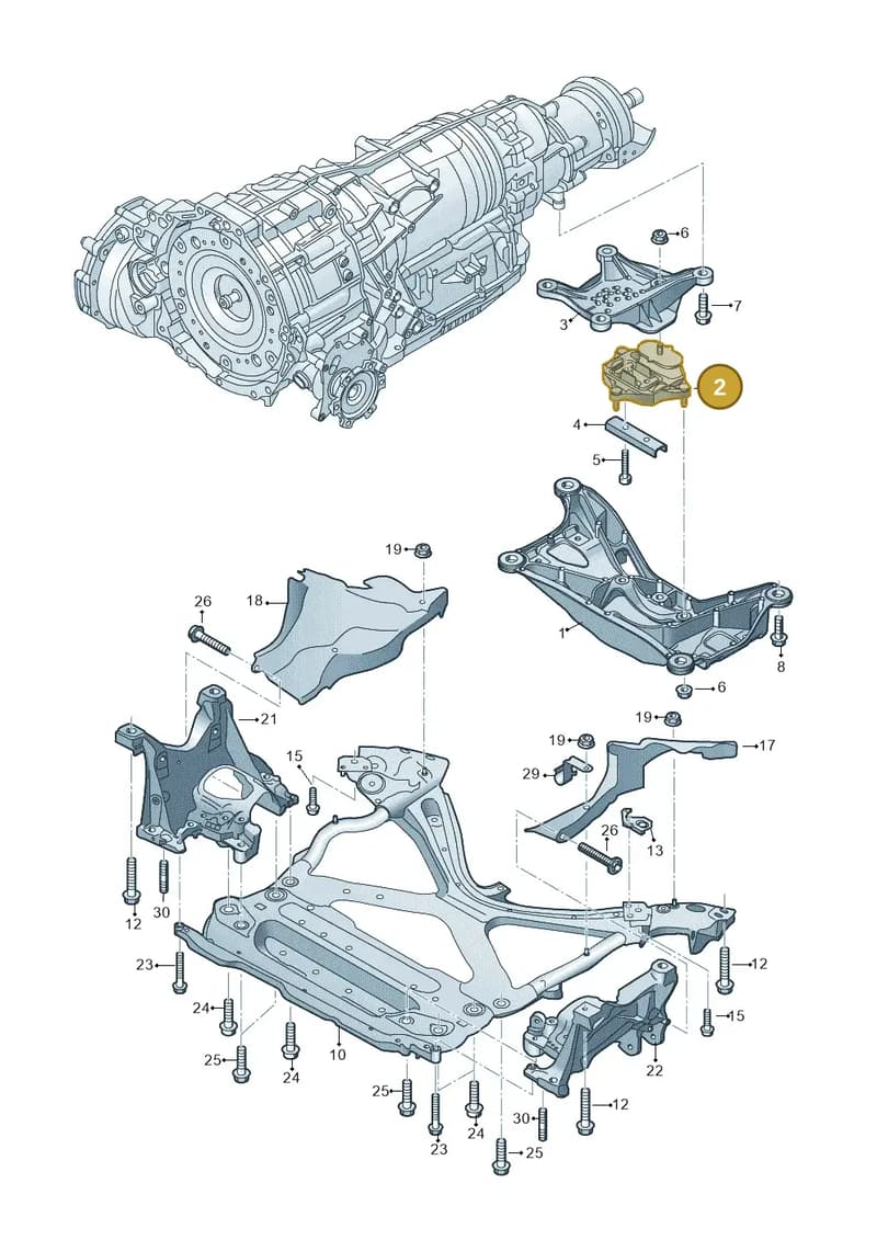 8W0399156AL — Audi A5 Sportback (2016-2025) diagram 849399700, position 2
