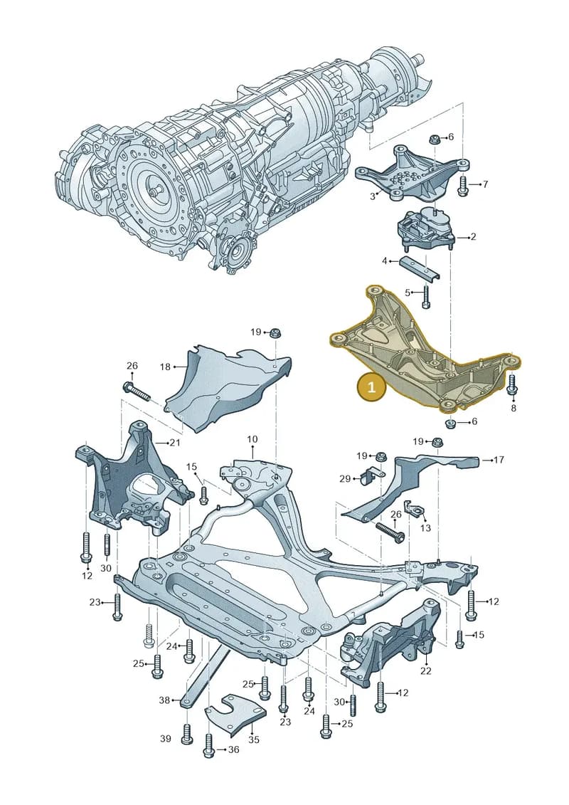 8W0399262AP — Audi A5 Cabriolet (2016-2025) diagram 848399700, position 1