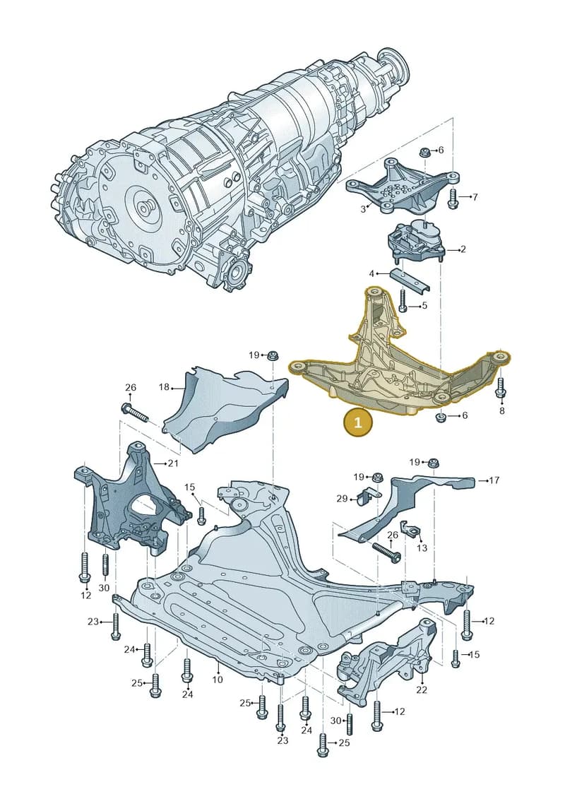 8W0399262AR — Audi RS4 Avant (2017-2025) diagram 849399900, position 1