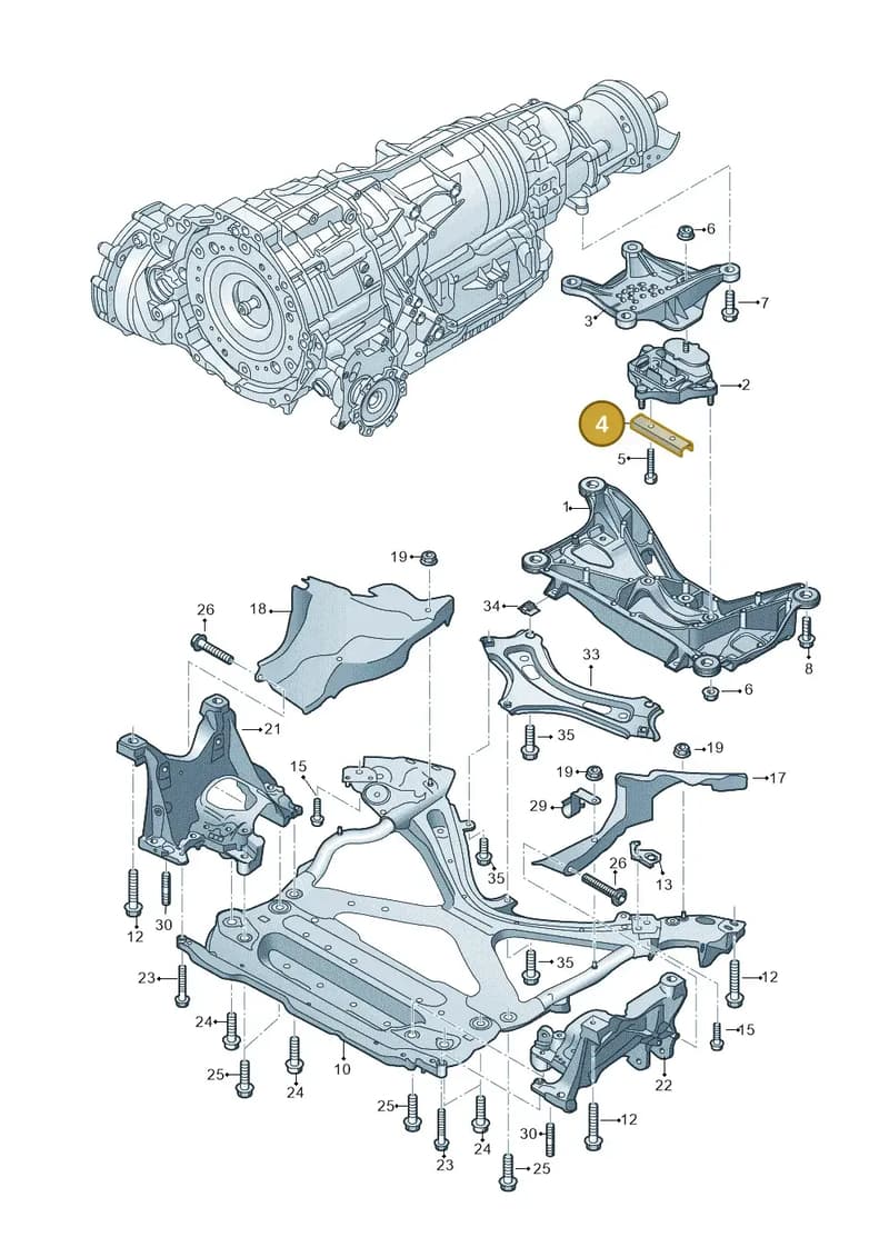 8W0399292C — Audi Q5 (2016-2025) diagram 896399700, position 4