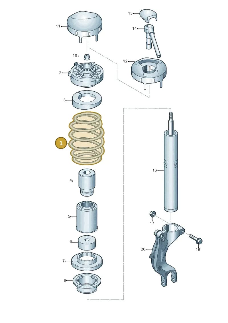 8W0411105HG — Audi A6 (2018-2025) diagram 849411000, position 1