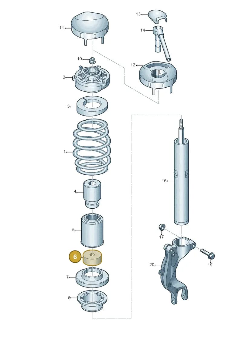 8W0412127 — Audi A4 (2015-2025) diagram 849411000, position 6