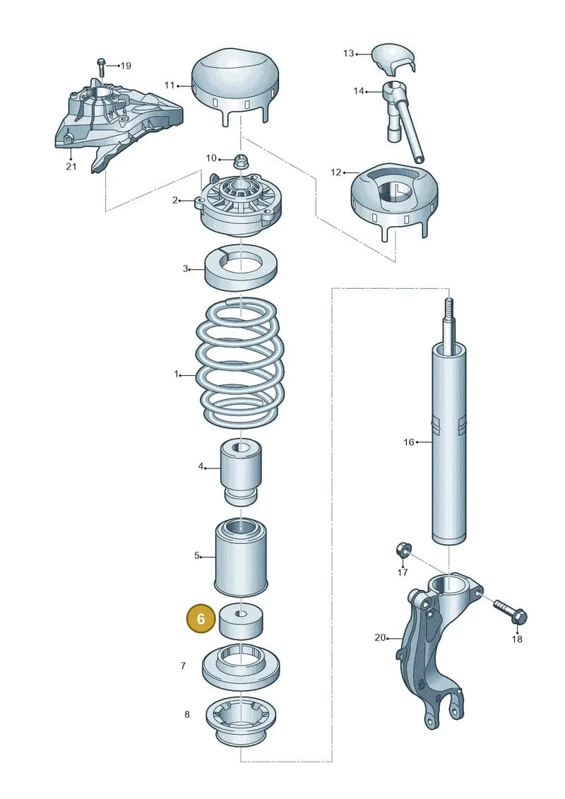 8W0412127E — Audi RS4 Avant (2017-2025) diagram 896411000, position 6