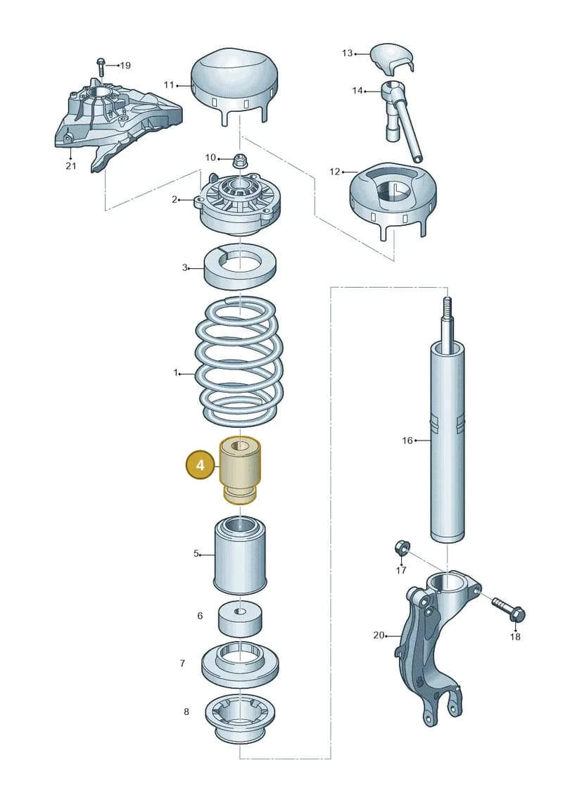 8W0412131L — Audi RS5 Sportback (2017-2025) diagram 896411000, position 4