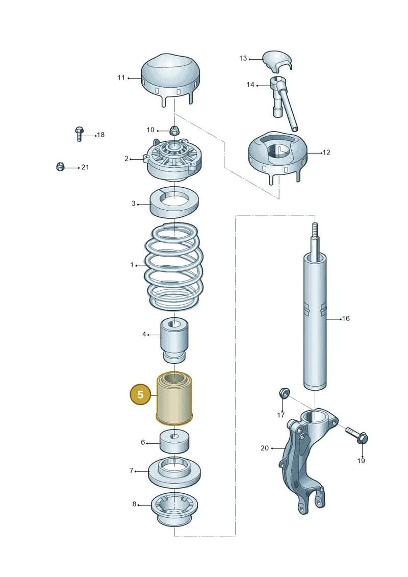 8W0412137 — Audi A6 L 2.0 (2018-) diagram 577411000, position 5
