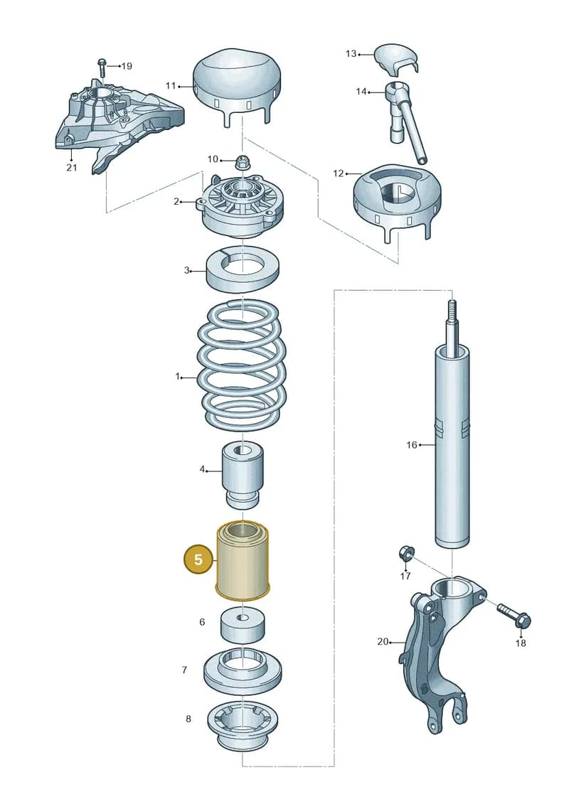 8W0412137C — Audi RS4 Avant (2017-2025) diagram 896411000, position 5