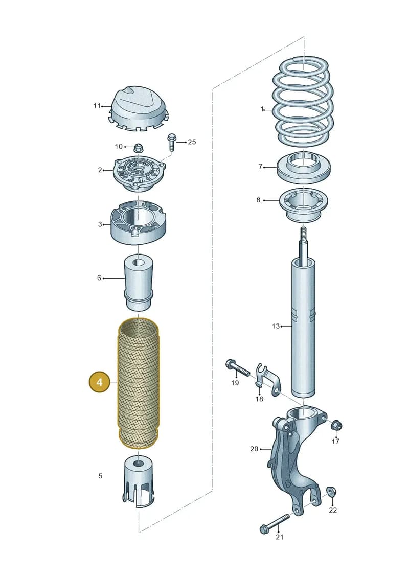 8W0412137 — Audi A5 Limousine (2024-2025) diagram 439411000, position 4