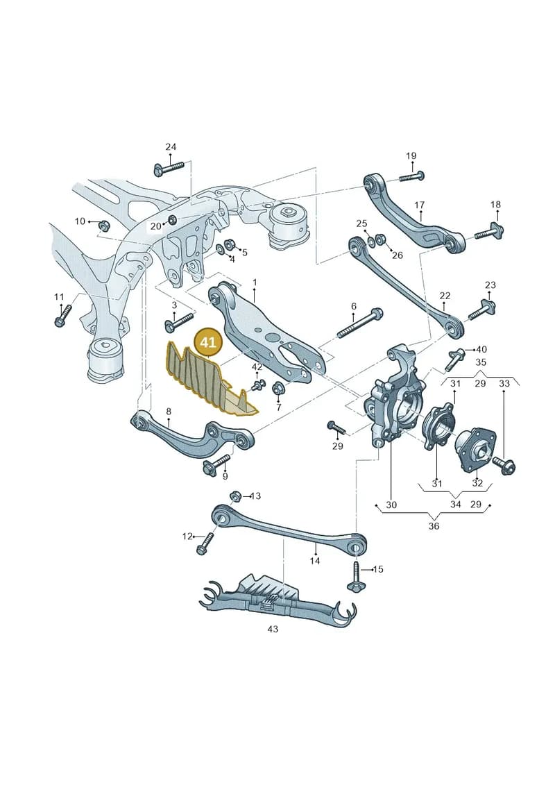 8W0505416F — Audi RS4 Avant (2017-2025) diagram 849505300, position 41