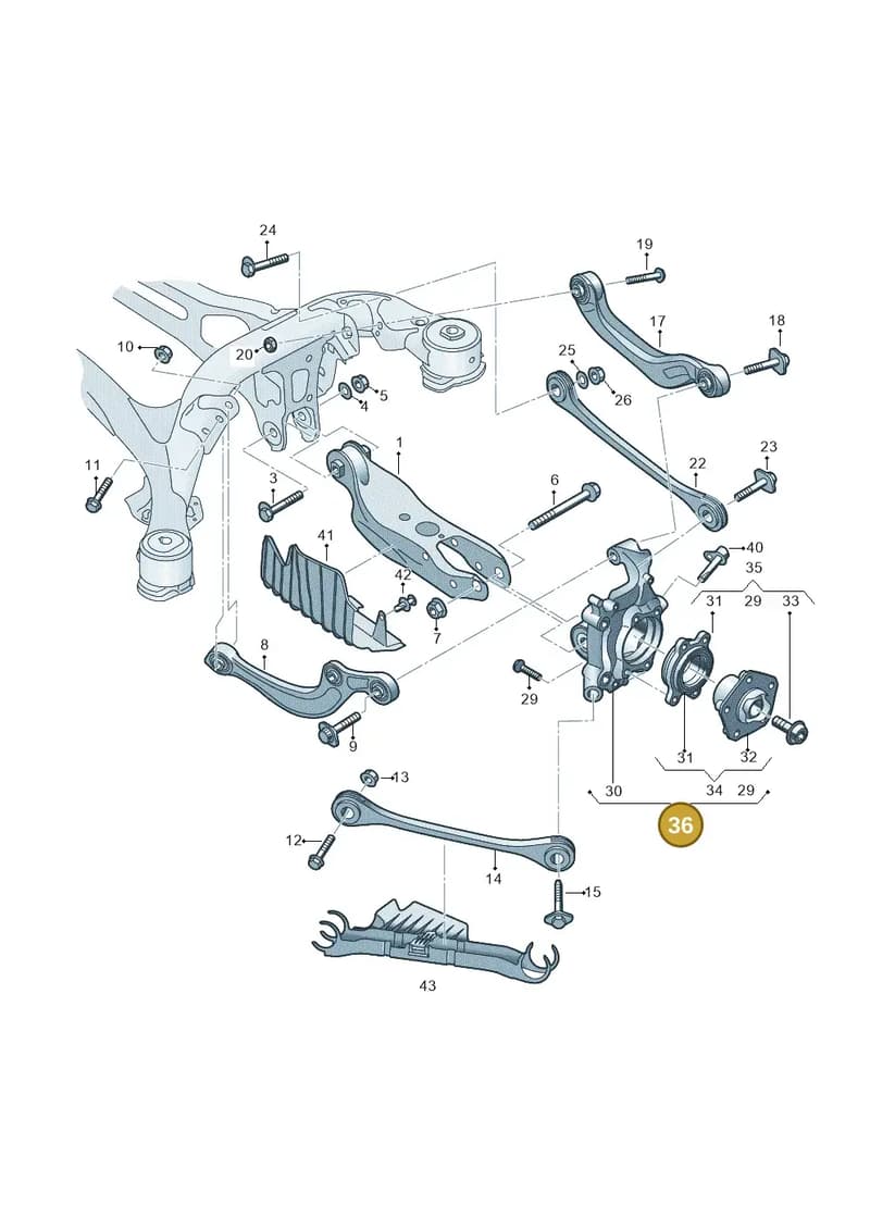 8W0505432Q — Audi A5 Sportback (2016-2025) diagram 849505300, position 36