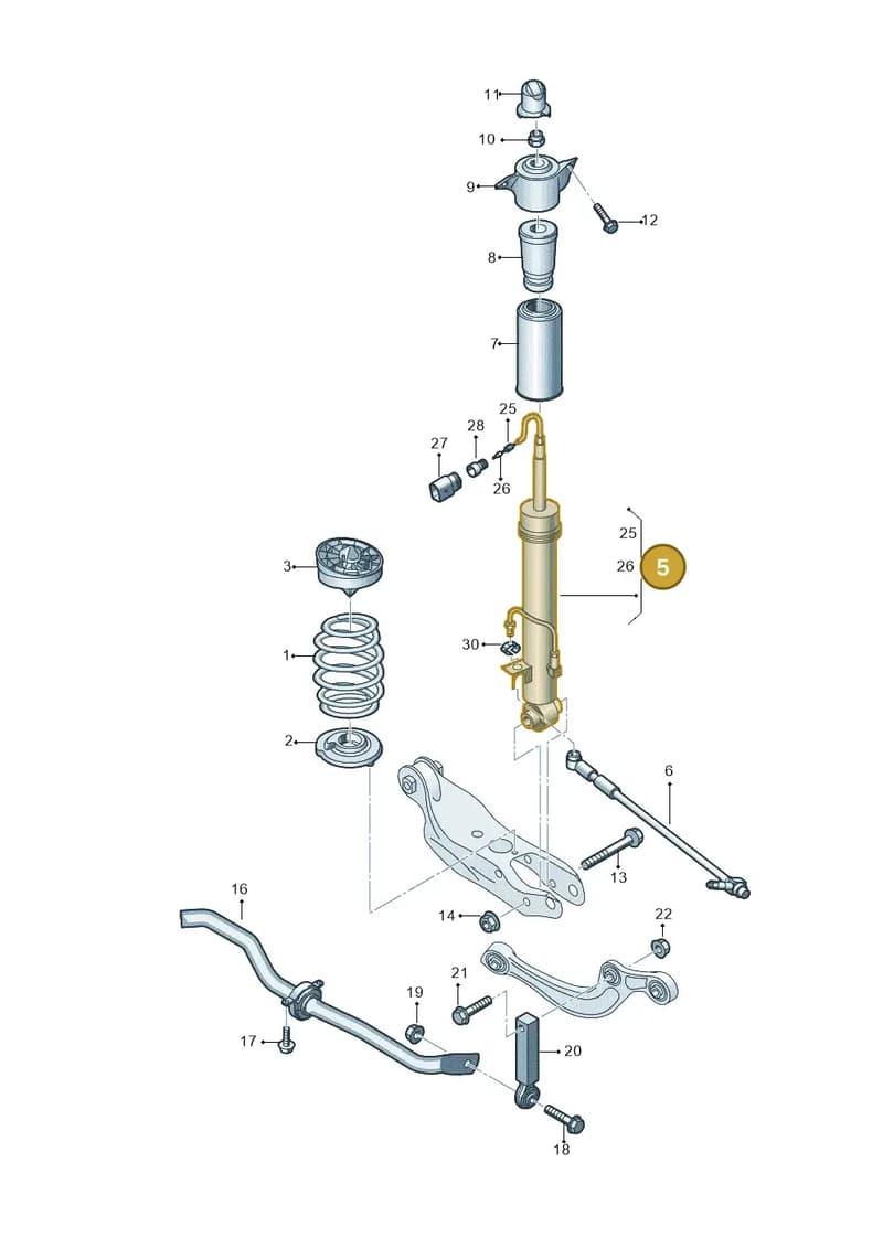 8W0512020B — Audi RS5 Sportback (2017-2025) diagram 847511100, position 5