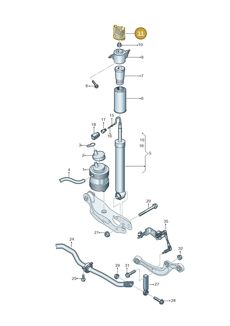 8W0512135G — Audi Q8 e-tron (2018-2025) diagram 586511150, position 11