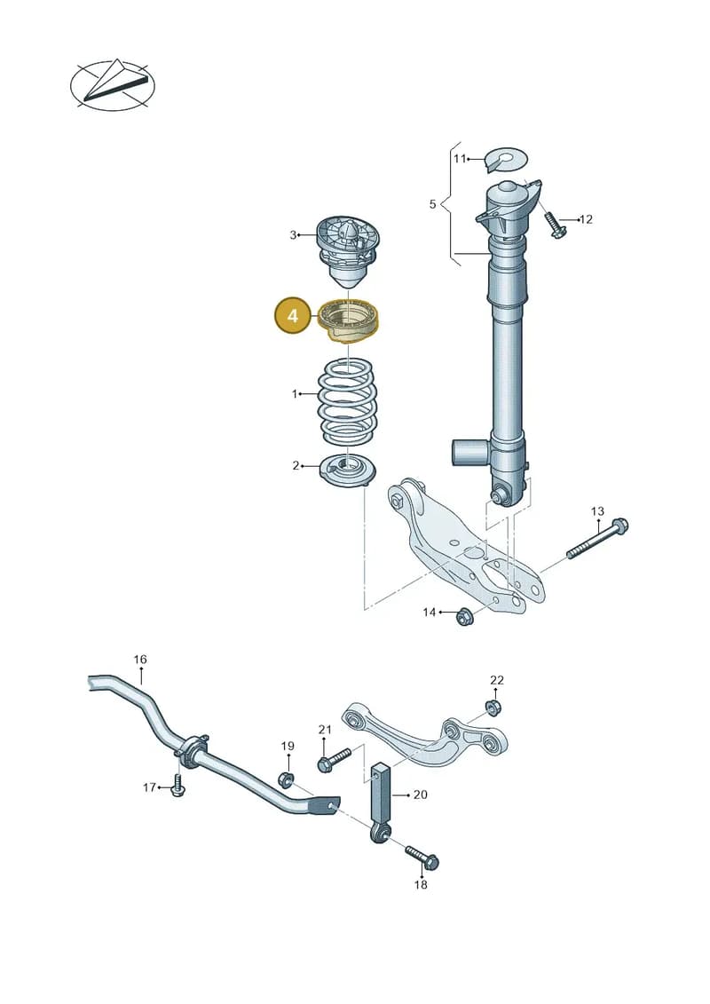 8W0512142 — Audi RS6 Avant (2019-2025) diagram 537511014, position 4