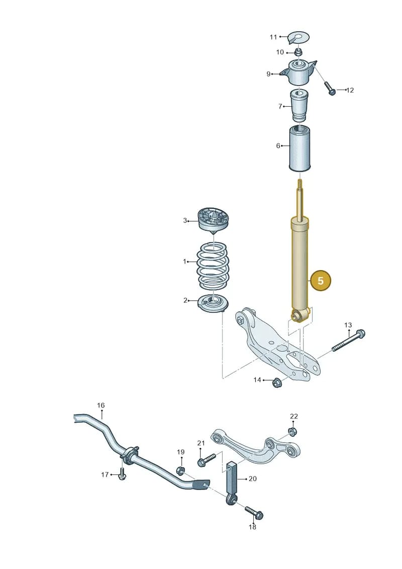 8W0513035AA — Audi A5 Sportback (2016-2025) diagram 859511000, position 5
