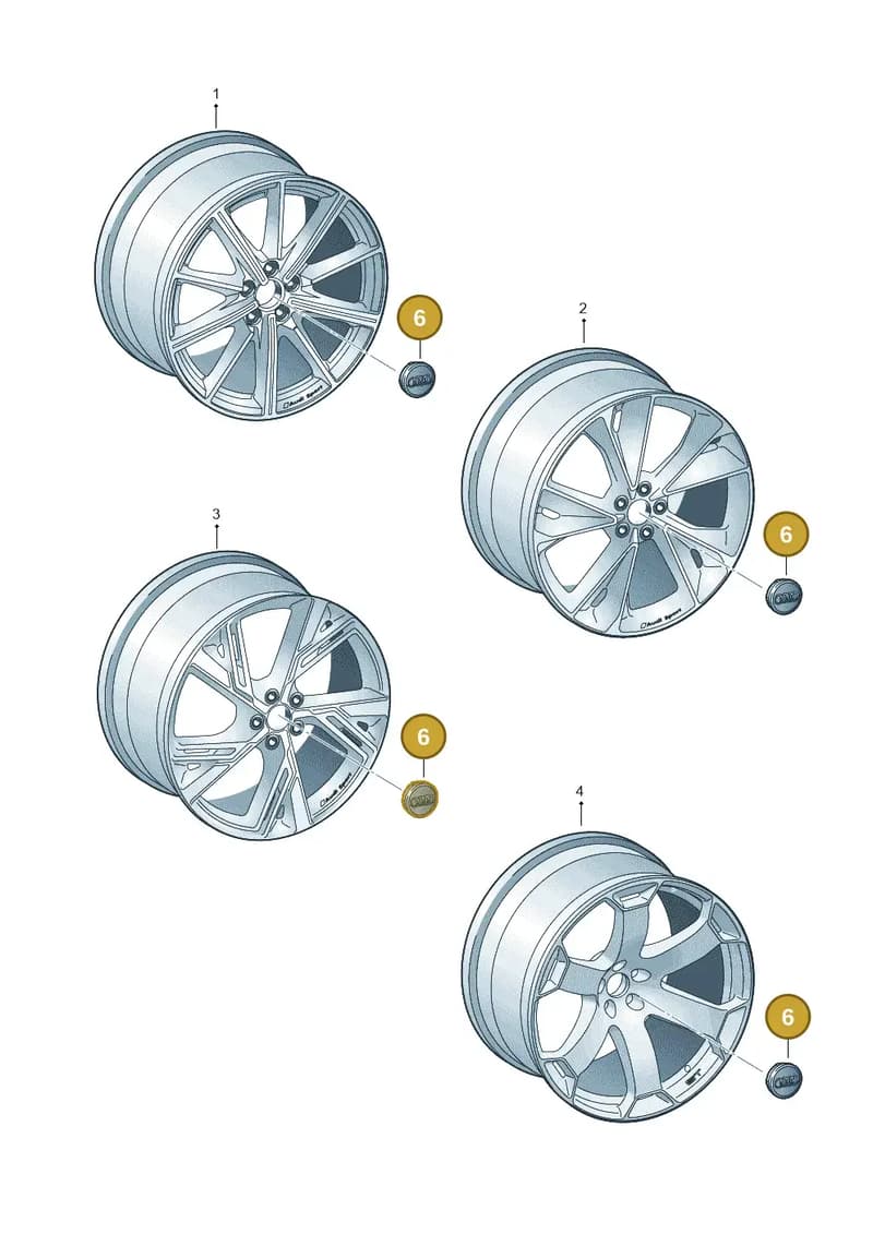 8W0601170A — Audi RS6 Avant (2019-2025) diagram 537601300, position 6