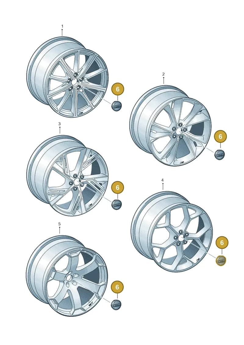 8W0601170A — Audi RS6 Avant (2019-2025) diagram 537601920, position 6