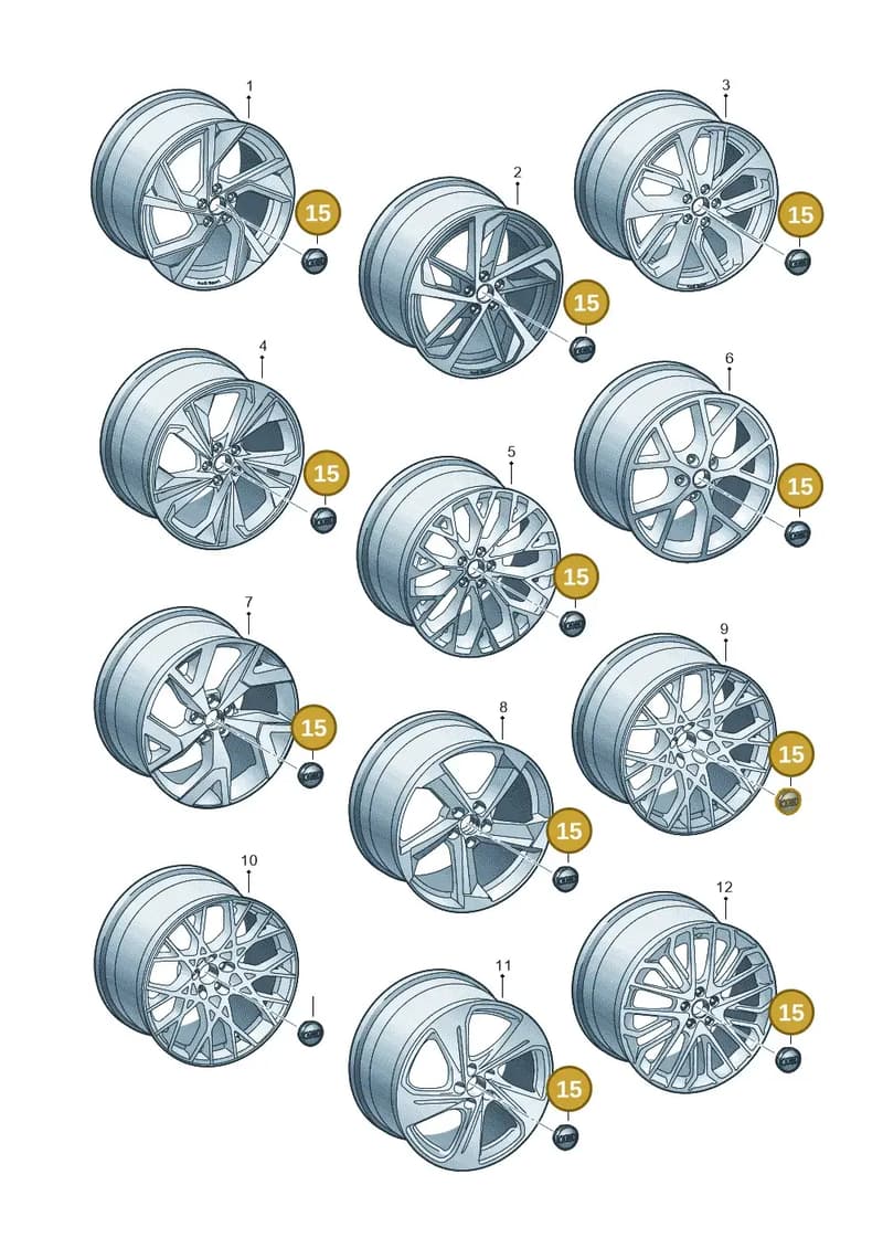 8W0601170A — Audi A3 Sportback (2019-2025) diagram 596601900, position 15