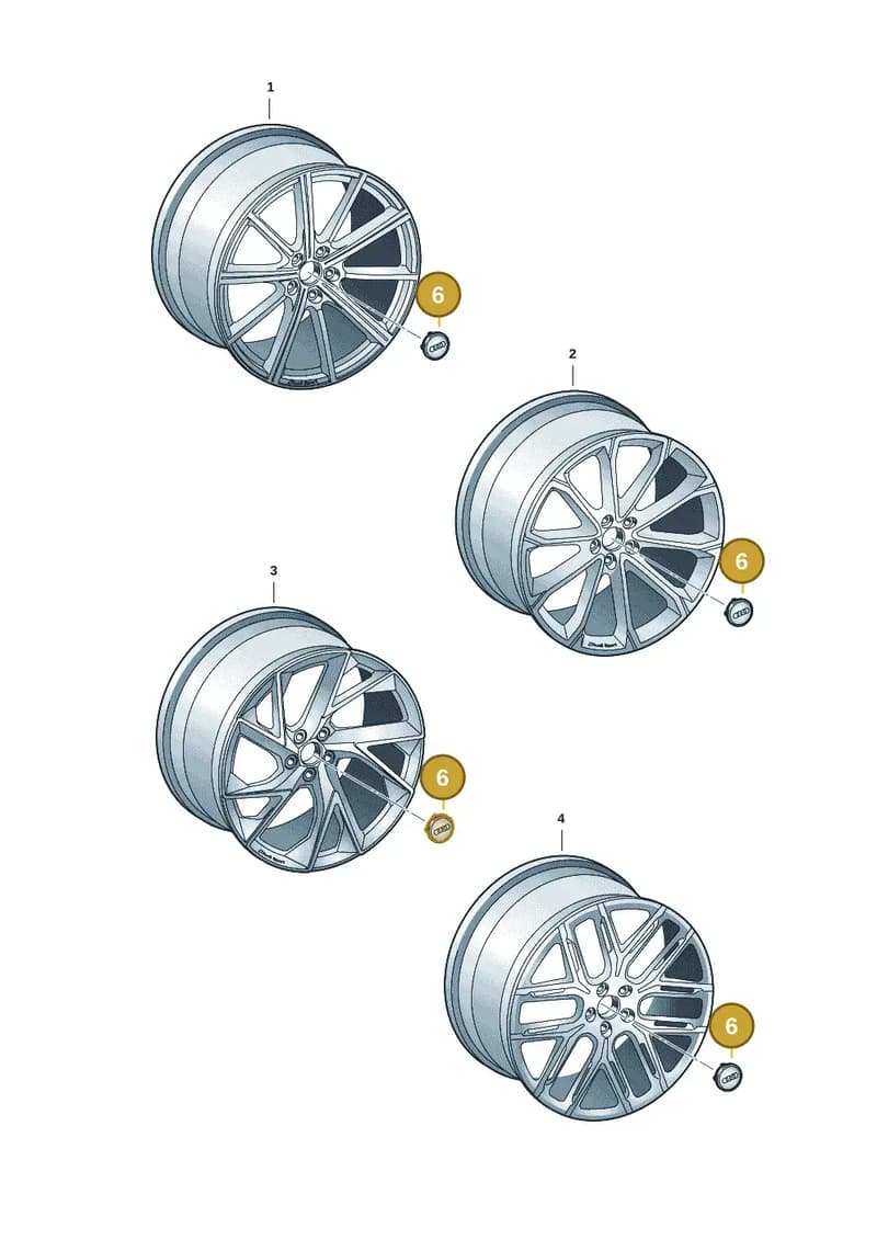 8W0601170A — Audi RS Q3 Sportback (2019-2024) diagram f3z601920, position 6
