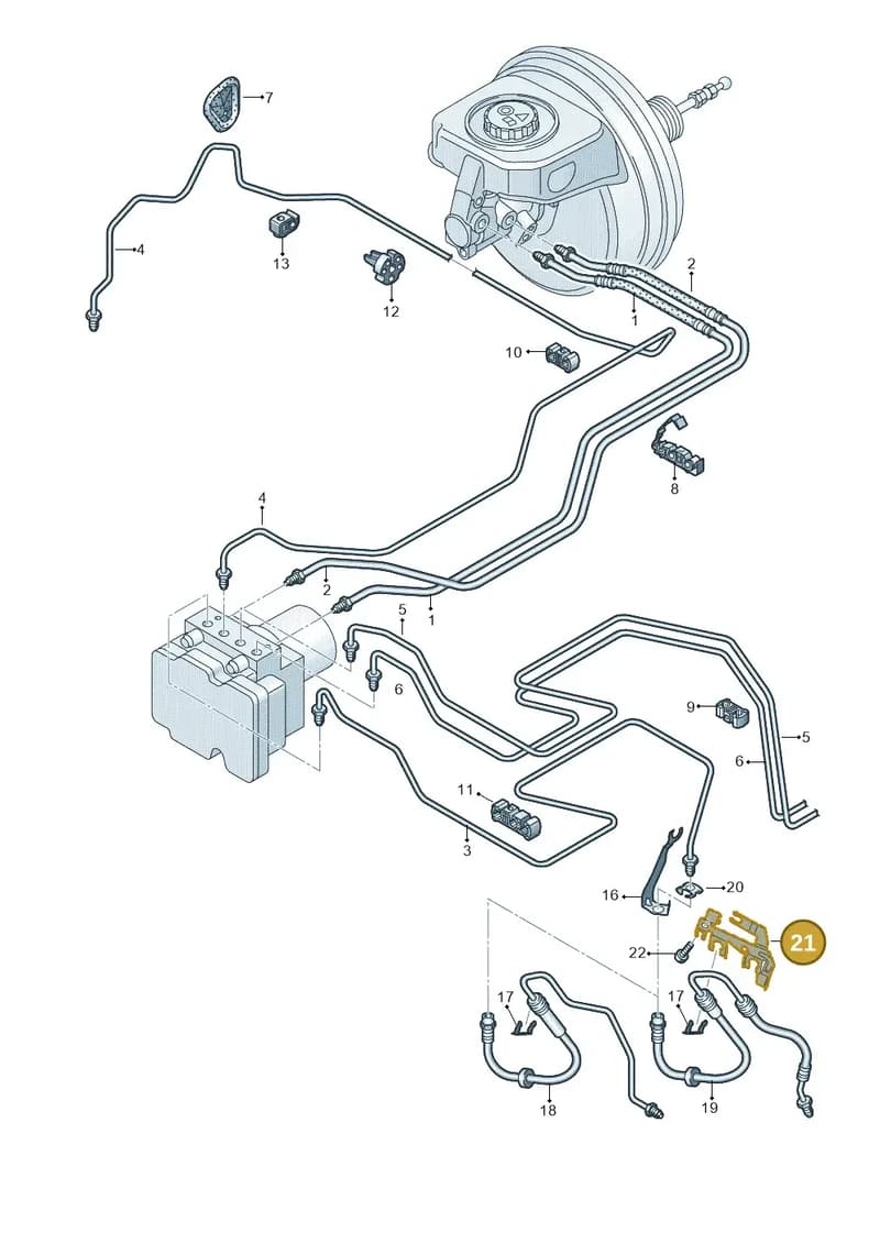 8W0611846AA — Audi RS4 Avant (2017-2025) diagram 849611200, position 21