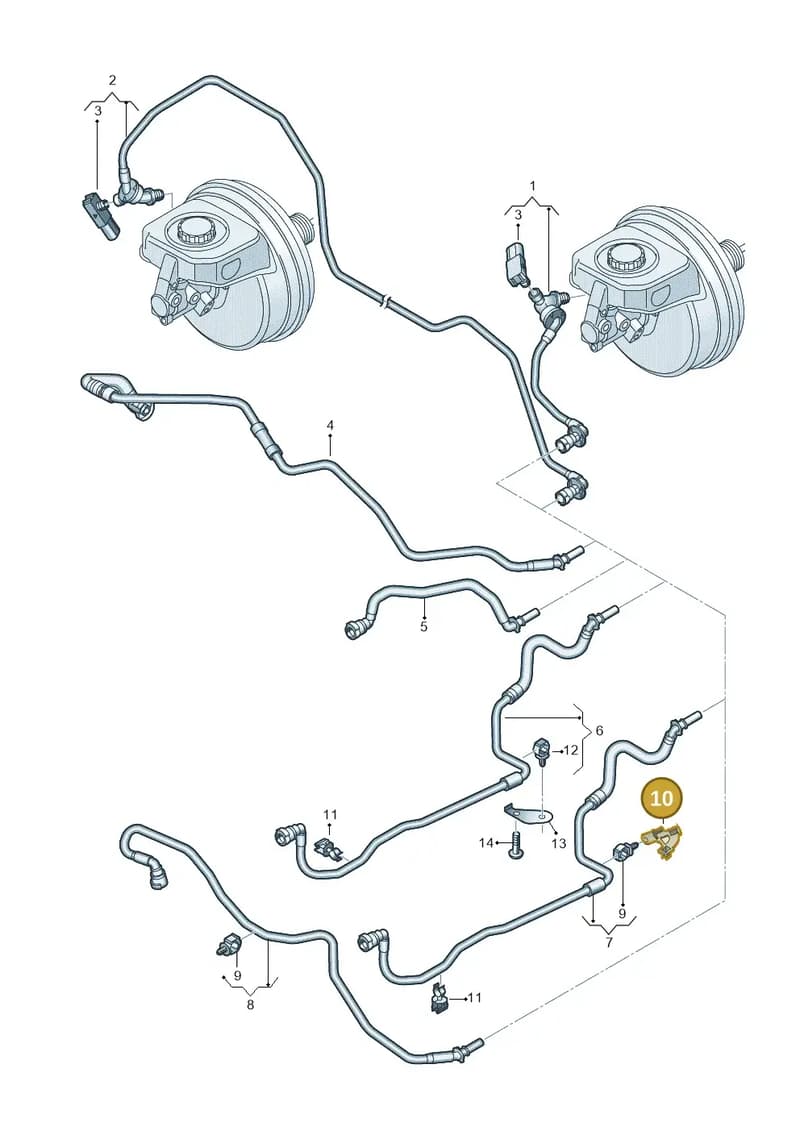 8W0612797 — Audi A6 (2018-2025) diagram 435611700, position 10