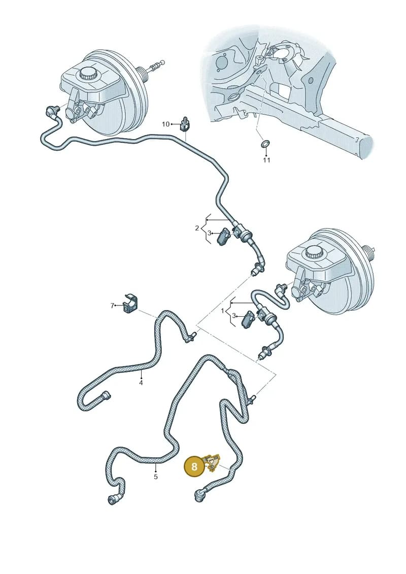 8W0612797 — Audi A8 (2017-2025) diagram 838611750, position 8