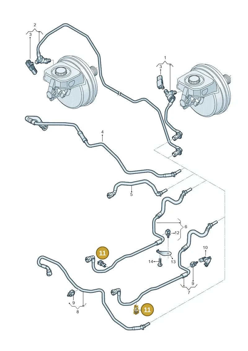 8W0612797B — Audi A6 (2018-2025) diagram 435611700, position 11